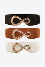 Load image into Gallery viewer, Ribbed Alloy Buckle Elastic Belt