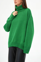 Load image into Gallery viewer, Turtle Neck Dropped Shoulder Sweater