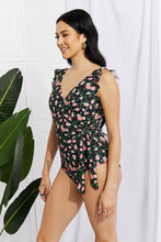 Load image into Gallery viewer, Faux Wrap One-Piece in Floral