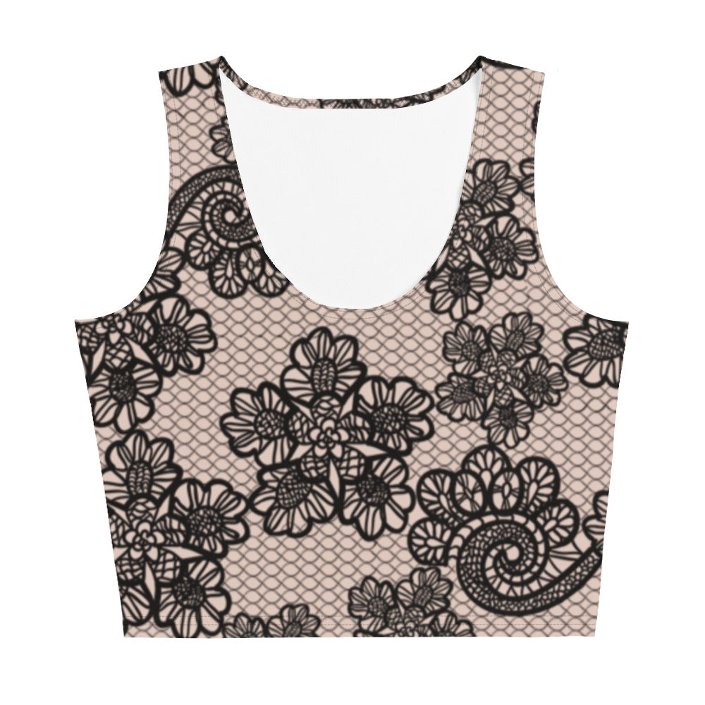 Lace Design Crop Top