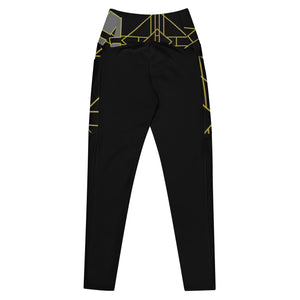 Black Laser Design Leggings