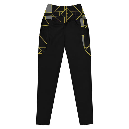 Black Laser Design Leggings