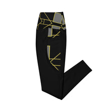 Load image into Gallery viewer, Black Laser Design Leggings
