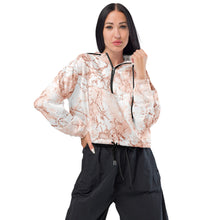 Load image into Gallery viewer, Women’s Coral Marbled Cropped Windbreaker
