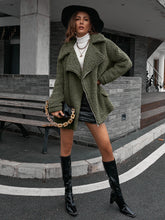 Load image into Gallery viewer, Double Take Zip-Up Collared Teddy Jacket