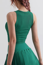 Load image into Gallery viewer, Notched Neck Cropped Sports Tank