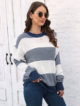 Load image into Gallery viewer, Full Size Round Neck Drop Shoulder Sweater