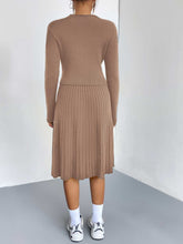Load image into Gallery viewer, Rib-Knit Sweater and Skirt Set