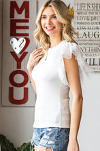 Load image into Gallery viewer, Polka Dot Flutter Sleeve Top