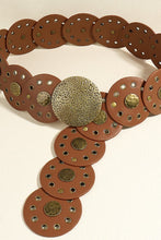 Load image into Gallery viewer, Round Shape PU Leather Belt