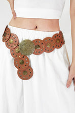 Load image into Gallery viewer, Round Shape PU Leather Belt