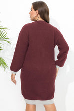 Load image into Gallery viewer, Plus Size Long Sleeve Sweater Dress