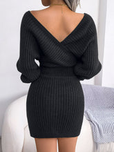 Load image into Gallery viewer, Rib-Knit Dolman Sleeve Sweater Dress