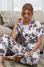 Load image into Gallery viewer, Tie-Dye Tee and Drawstring Waist Joggers Lounge Set
