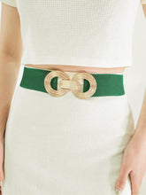 Load image into Gallery viewer, Geometric Buckle Elastic Wide Belt