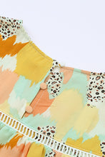 Load image into Gallery viewer, Printed Round Neck Flutter Sleeve Top