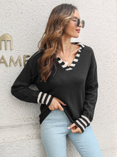 Load image into Gallery viewer, Johnny Collar Drop Shoulder Sweater