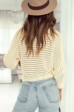 Load image into Gallery viewer, Openwork Round Neck Long Sleeve Sweater