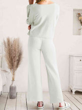 Load image into Gallery viewer, Long Sleeve Lounge Top and Drawstring Pants Set