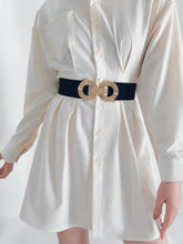 Load image into Gallery viewer, Geometric Buckle Elastic Wide Belt