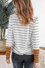 Load image into Gallery viewer, Two-Tone Striped Long Sleeve Top