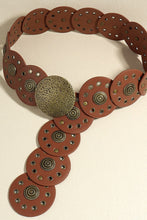 Load image into Gallery viewer, Round Shape PU Leather Belt