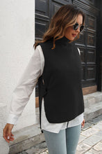 Load image into Gallery viewer, Ribbed Mock Neck Sleeveless Sweater Vest