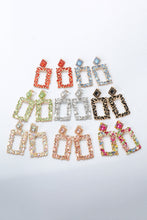 Load image into Gallery viewer, Square Shape Glass Stone Dangle Earrings