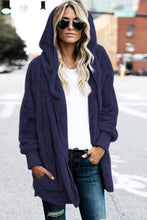 Load image into Gallery viewer, Teddy Hooded Jacket with Pockets