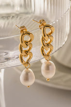 Load image into Gallery viewer, Stainless Steel Pearl Earrings