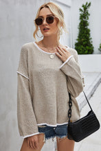Load image into Gallery viewer, Round Neck Dropped Shoulder Sweater