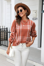Load image into Gallery viewer, Printed Round Neck Dropped Shoulder Sweater