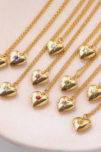 Load image into Gallery viewer, Zircon Heart Shape 14K Gold-Plated Pendant Necklace