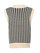 Load image into Gallery viewer, Houndstooth V-Neck Sweater Vet