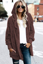 Load image into Gallery viewer, Teddy Hooded Jacket with Pockets