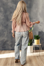 Load image into Gallery viewer, Striped Deep V Bow Detail Babydoll Top