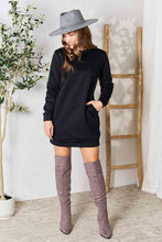 Load image into Gallery viewer, Double Take Round Neck Long Sleeve Mini Dress with Pockets