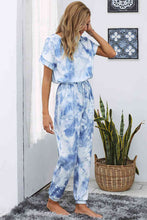 Load image into Gallery viewer, Tie-Dye Short Sleeve Jumpsuit with Pockets