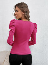 Load image into Gallery viewer, Square Neck Puff  Long Sleeve Top