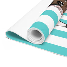 Load image into Gallery viewer, Turquoise &amp; White Foam Yoga Mat