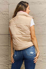 Load image into Gallery viewer, Zip-Up Drawstring Puffer Vest