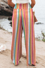 Load image into Gallery viewer, Striped Smocked Waist Pants with Pockets