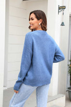 Load image into Gallery viewer, Round Neck Ribbed Long Sleeve Sweater