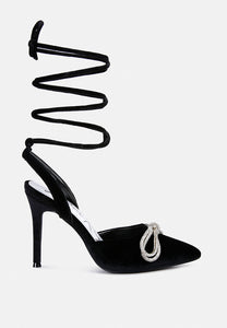 big treat rhinestone embellished lace up sandals-11