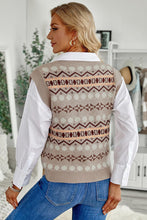 Load image into Gallery viewer, Geometric V-Neck Knit Vest