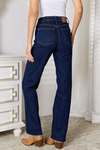 Load image into Gallery viewer, Judy Blue Full Size Raw Hem Straight Leg Jeans with Pockets