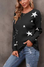 Load image into Gallery viewer, Star Round Neck Sweater