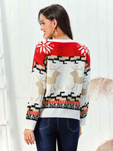 Load image into Gallery viewer, Reindeer Round Neck Sweater
