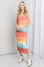 Load image into Gallery viewer, Zenana Gradient Sleeveless Slit Midi Dress