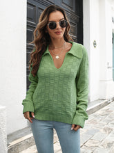 Load image into Gallery viewer, Johnny Collar Dropped Shoulder Sweater